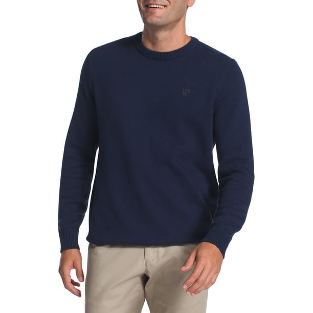 Beloved Mens Classic Cotton Stripe Print Half Zip Up Mock Neck Basic Sweater Top 